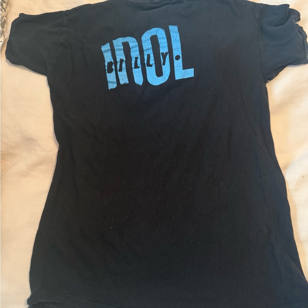 Vintage 80s Billy Idol Rebel Yell Black Graphic Tee - Picture 3 of 5